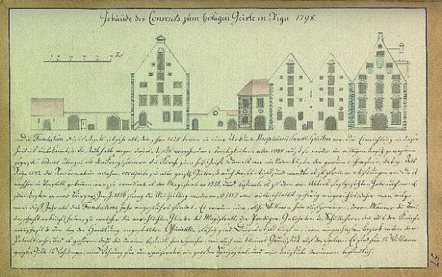 Ein verblichenes 18. Jahrhundert-Vertragsstück von Johannes Vermeulens 1798 Hauskauf in Riga, mit einer kleinen Skizze des Grundstücks auf altem Papier mit handgeschriebener Text.