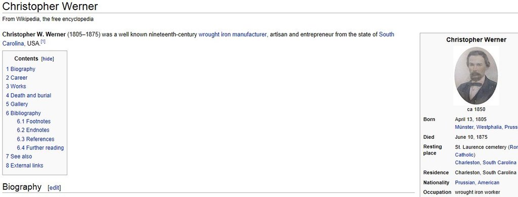 Ein Bild einer Person mit ihrer Biografie und zusätzlichem Text.