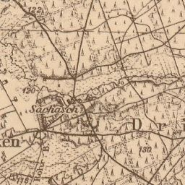 Schwarze und weiße Karte von Sachsen, Deutschland, mit nummerierten schwarzen Linien, die die Standorte der Städte markieren.