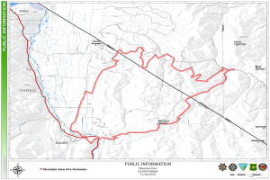 Ausführliche Wanderkarten-Poster zu einem Gipfel mit Route, Sehenswürdigkeiten und unterstützendem Text und Logos.